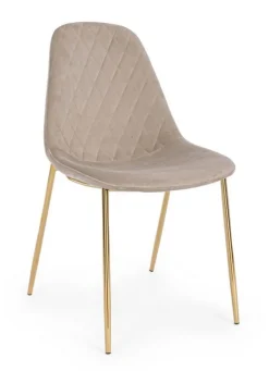 SEDIA IN VELLUTO TORTORA - TERRY