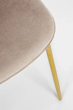 SEDIA IN VELLUTO TORTORA - TERRY