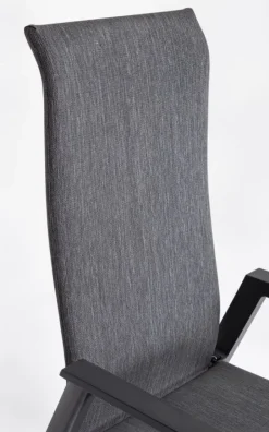 SEDIA RECLINABILE IN ALLUMINIO ANTRACITE JX55 - ETHAN