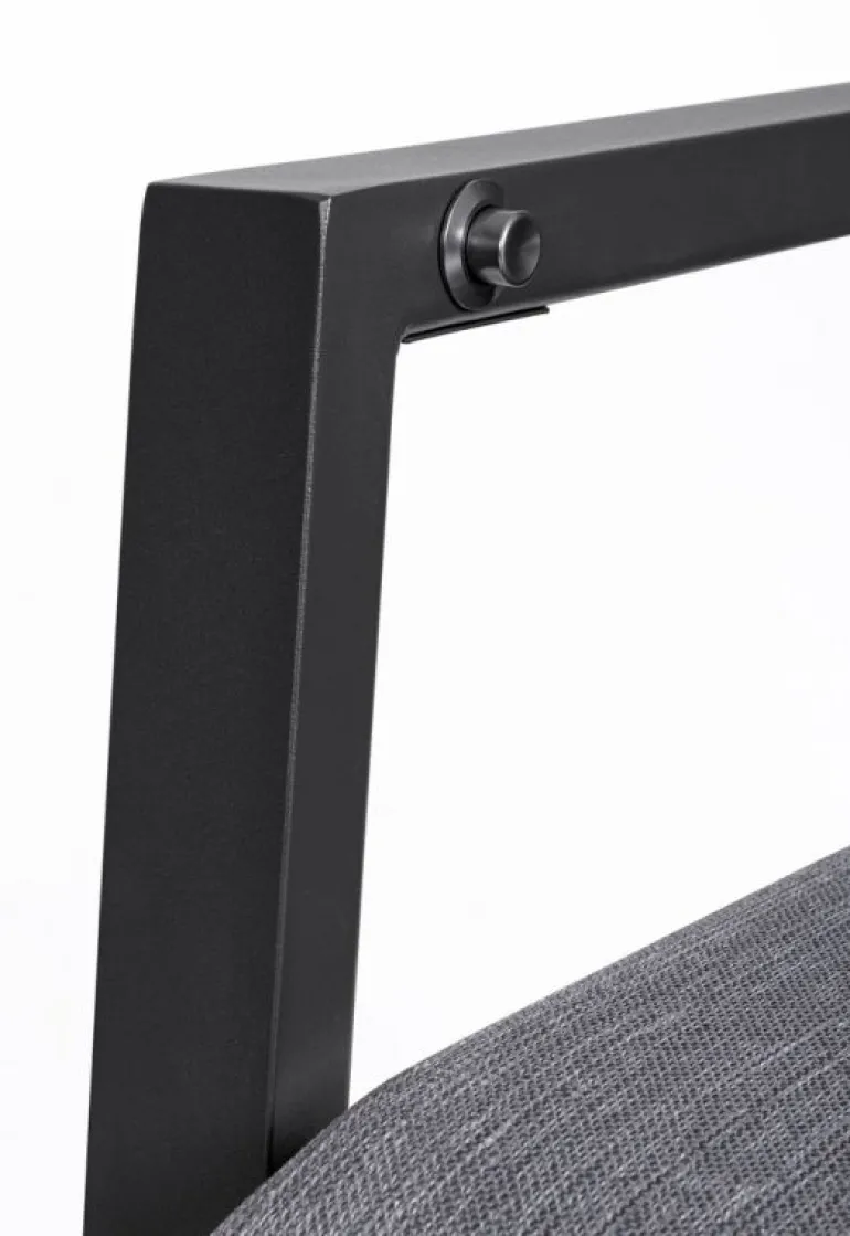 SEDIA RECLINABILE IN ALLUMINIO ANTRACITE JX55 - ETHAN