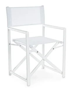 SEDIA REGISTA IN ALLUMINIO PIEGHEVOLE BIANCA - TAYLOR