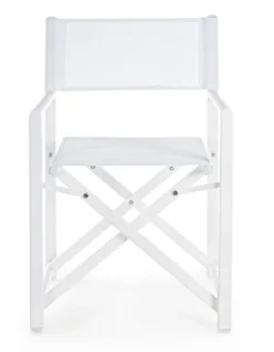 SEDIA REGISTA IN ALLUMINIO PIEGHEVOLE BIANCA - TAYLOR