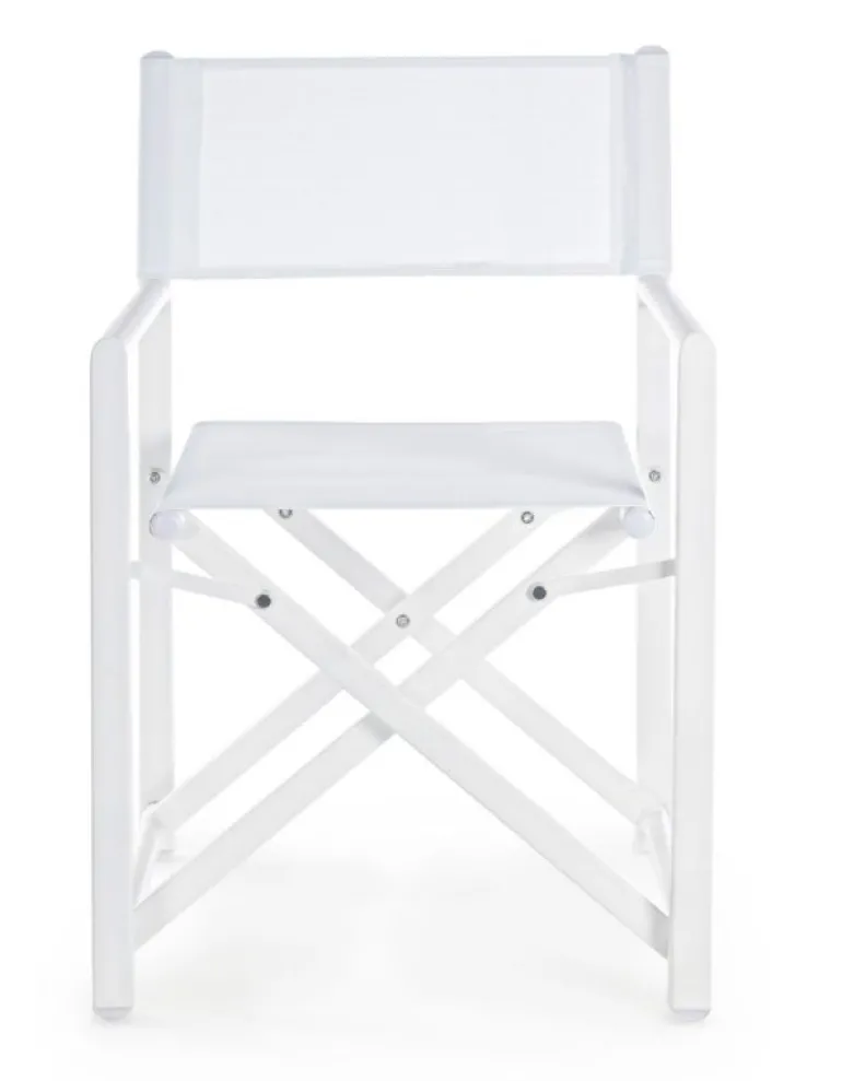 SEDIA REGISTA IN ALLUMINIO PIEGHEVOLE BIANCA - TAYLOR
