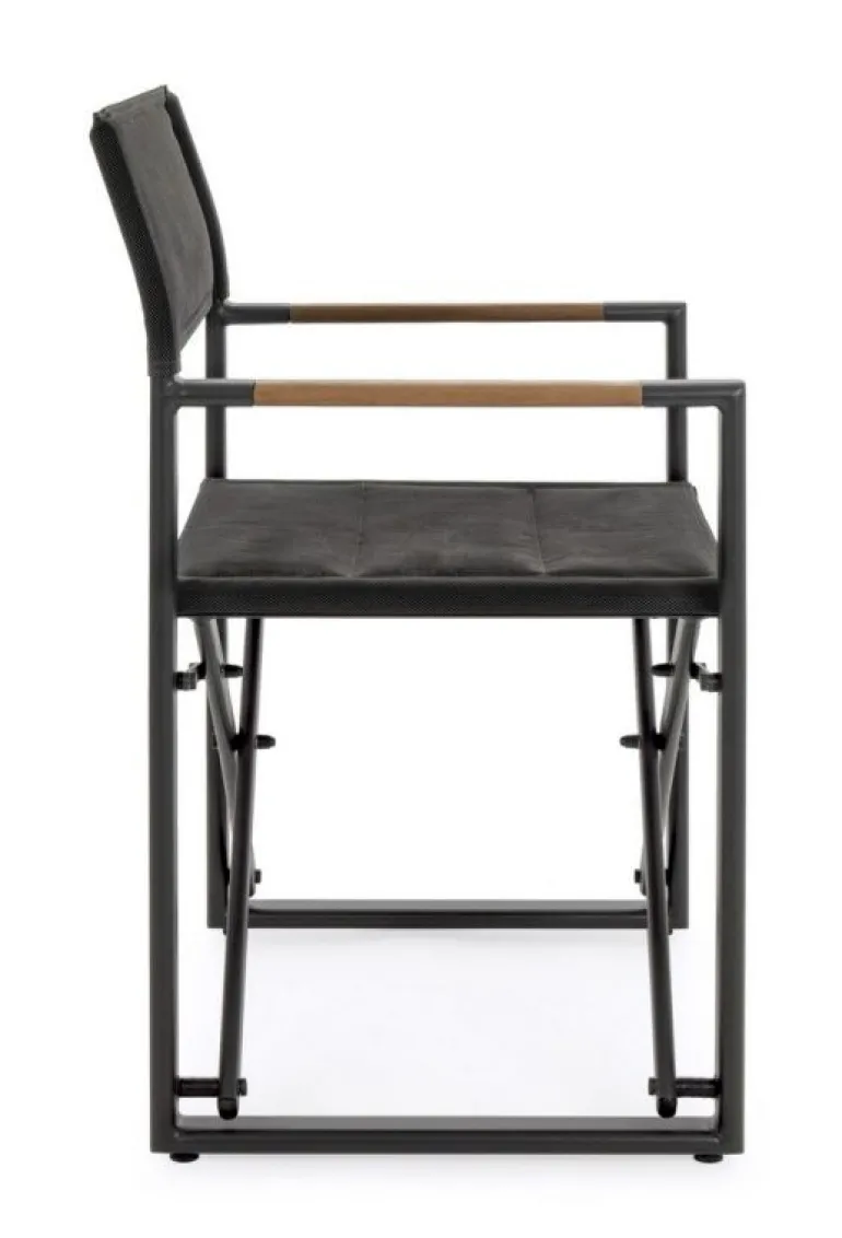 SEDIA REGISTA IN ALLUMINIO PIEGHEVOLE ANTRACITE YK13 - LAGUN