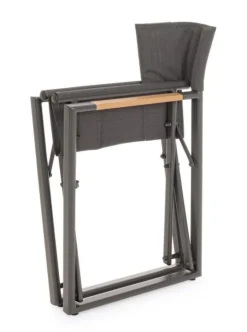 SEDIA REGISTA IN ALLUMINIO PIEGHEVOLE ANTRACITE YK13 - LAGUN