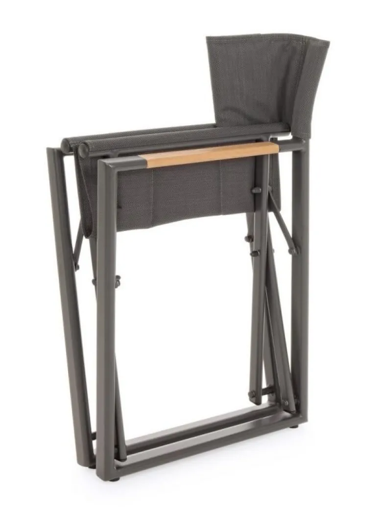 SEDIA REGISTA IN ALLUMINIO PIEGHEVOLE ANTRACITE YK13 - LAGUN