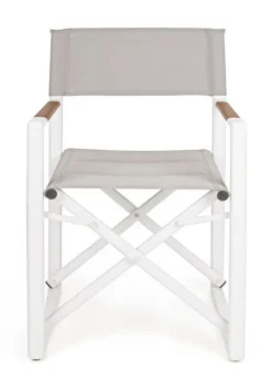 SEDIA REGISTA IN ALLUMINIO PIEGHEVOLE BIANCO YK11 - LAGUN