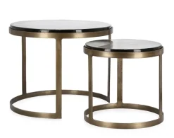 SET 2 TAVOLINI FINITURA OTTONE YX54 - ZAYLA