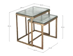 SET 2 TAVOLINI FINITURA OTTONE - ZAYLA