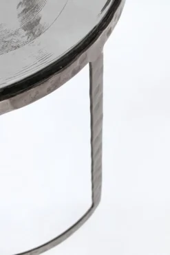 SET 2 TAVOLINI TONDI FINITURA NICKLE - ZAYLA