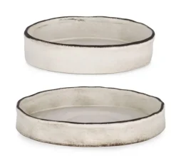 SET2 PIATTO DECORATIVO NIKOS BIANCO