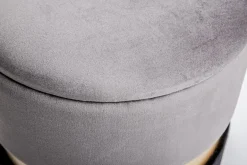 SET2 POUF CONTENITORE GRIGIO NERO - POLINA