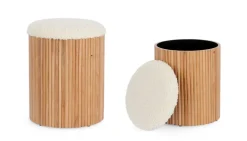 SET2 POUF CONTENITORE IN TESSUTO NATURALE - NEDA