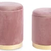 SET2 POUF CONTENITORE ROSA ANTICO - POLINA