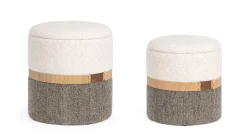 SET2 POUF CONTENITORE TANYA BIA-GRIGIO