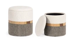 SET2 POUF CONTENITORE TANYA BIA-GRIGIO