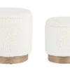 SET2 POUF CONTENITORE ZOYA BIANCO TEDDY