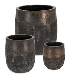 SET3 P.VASO DUYEN TONDO ALTO RUSTY