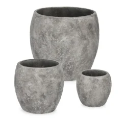 SET3 P.VASO MEILI BOMBATO GRIGIO