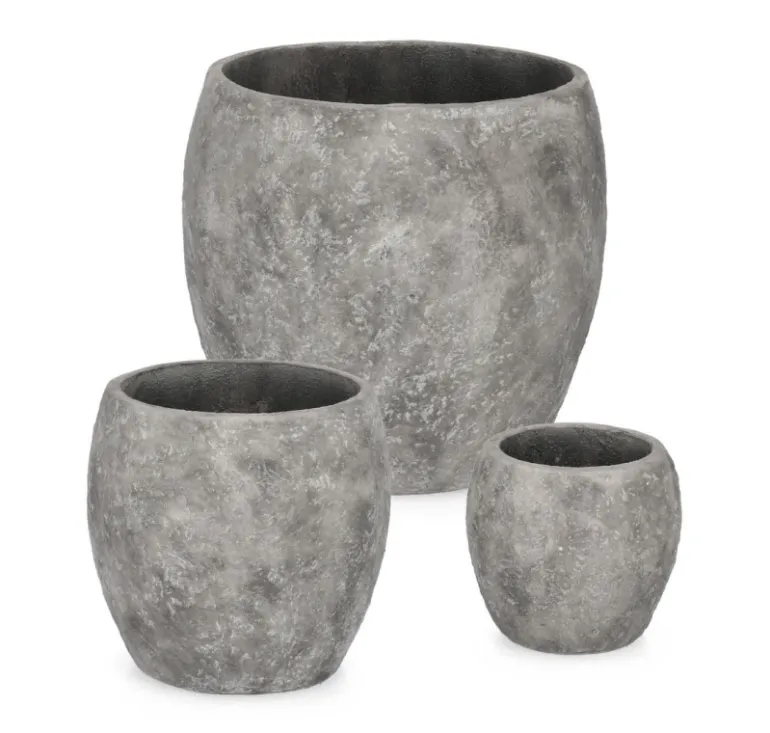 SET3 P.VASO MEILI BOMBATO GRIGIO