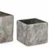 SET3 P.VASO MEILI QUADRATO BASSO GRIGIO