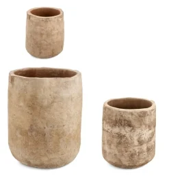 SET3 P.VASO MINH ALTO TERRACOTTA BRUNITA