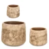 SET3 P.VASO MINH BASSO TERRACOTTA BRUNIT