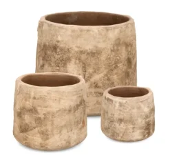 SET3 P.VASO MINH BASSO TERRACOTTA BRUNIT