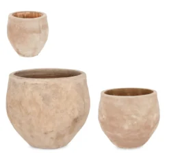 SET3 P.VASO MINH BOMB TERRACOTTA BRUNITA