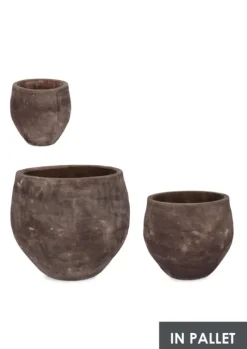 SET3 P.VASO MINH BOMB TERRACOTTA SCURA