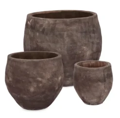 SET3 P.VASO MINH BOMB TERRACOTTA SCURA