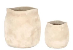 SET2 P.VASO MINH SAGOMATO TERRACOT CHIAR