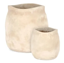 SET2 P.VASO MINH SAGOMATO TERRACOT CHIAR