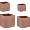 SET4 P.VASO TRESSAGE QU TERRACOTTA