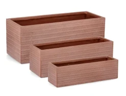 SET3 P.VASO TRESSAGE RETT TERRACOTTA