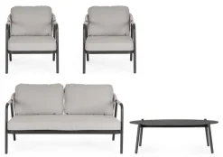 SET4 SALOTTO C-C MIRAVET ANTRACITE/KHAKI