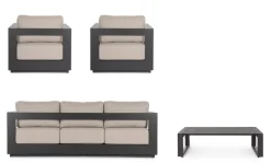 SET4 SALOTTO C-C MOSES ANTRACITE YK13