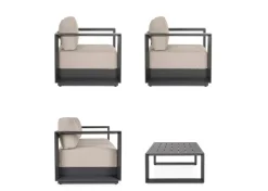 SET4 SALOTTO C-C MOSES ANTRACITE YK13