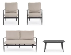 SET4 SALOTTO C-C NEBULA ANTRACITE YK13