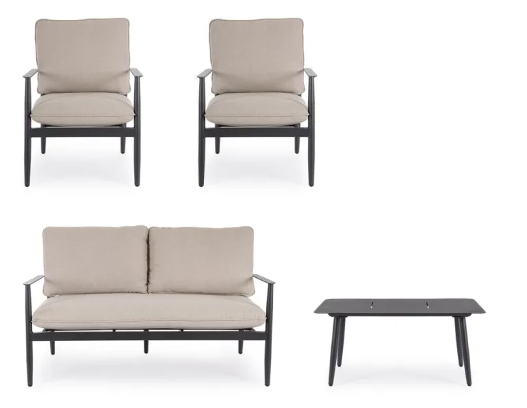 SET4 SALOTTO C-C NEBULA ANTRACITE YK13