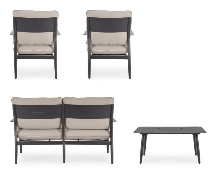 SET4 SALOTTO C-C NEBULA ANTRACITE YK13