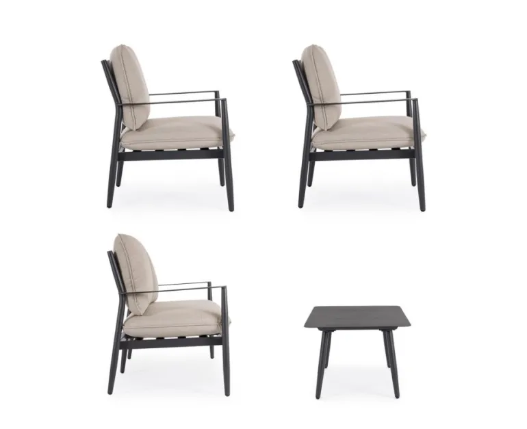 SET4 SALOTTO C-C NEBULA ANTRACITE YK13