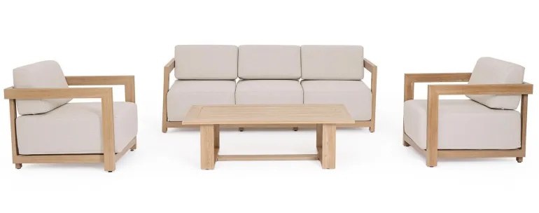 SET4 SALOTTO IN ALLUMINIO NATURALE- THESEUS