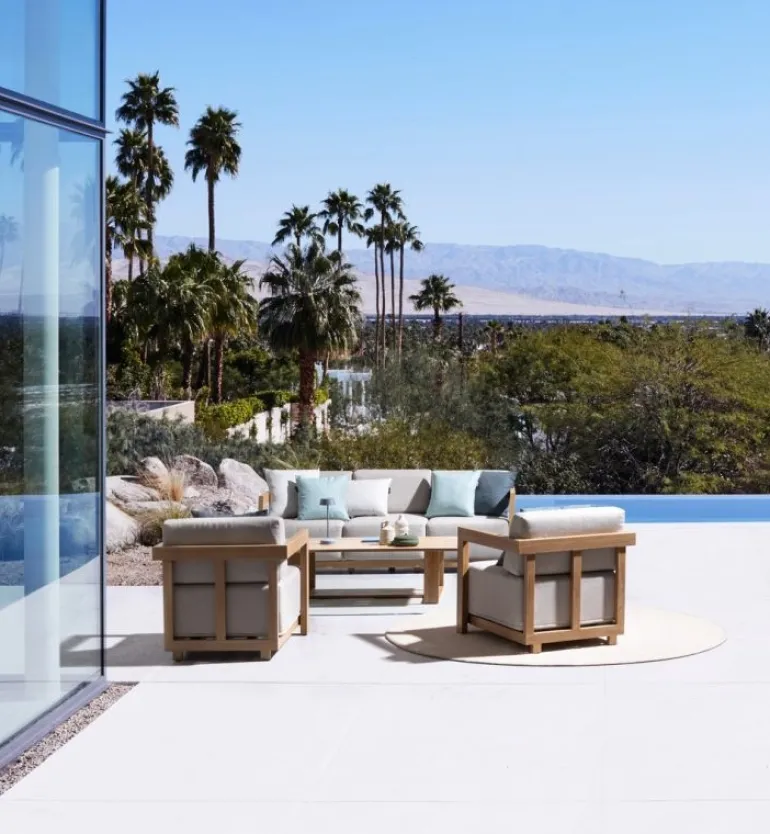 SET4 SALOTTO IN ALLUMINIO NATURALE- THESEUS