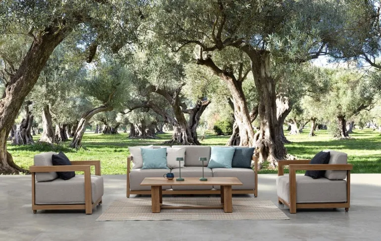 SET4 SALOTTO IN ALLUMINIO NATURALE- THESEUS