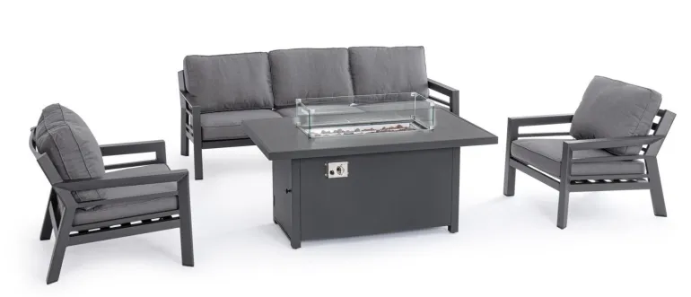 SET4 SALOTTO IN ALLUMINIO ANTRACITE PG61 - HENDRIX