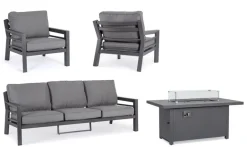 SET4 SALOTTO IN ALLUMINIO ANTRACITE PG61 - HENDRIX