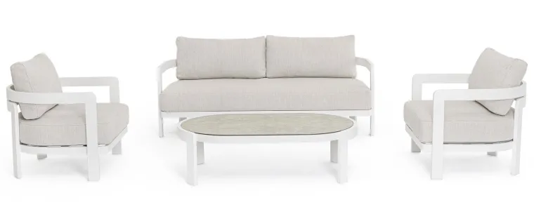 SET4 SALOTTO IN CORDA PER ESTERNO BIANCO WG20 - PRESLEY