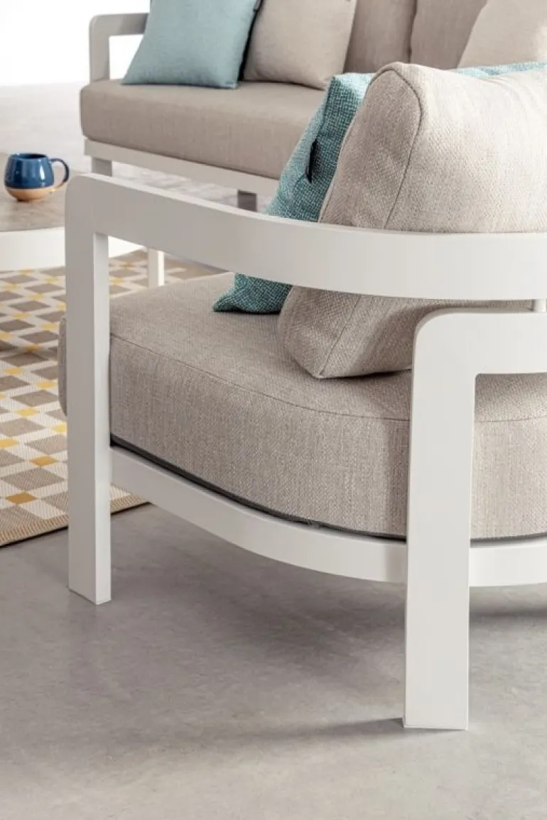 SET4 SALOTTO IN CORDA PER ESTERNO BIANCO WG20 - PRESLEY