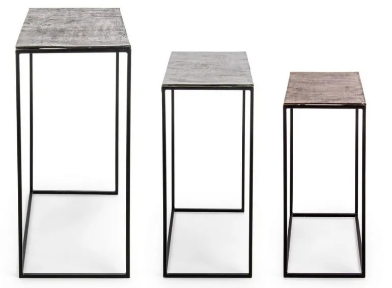 SET3 TAVOLINI IN ALLUMINIO - TAHIR